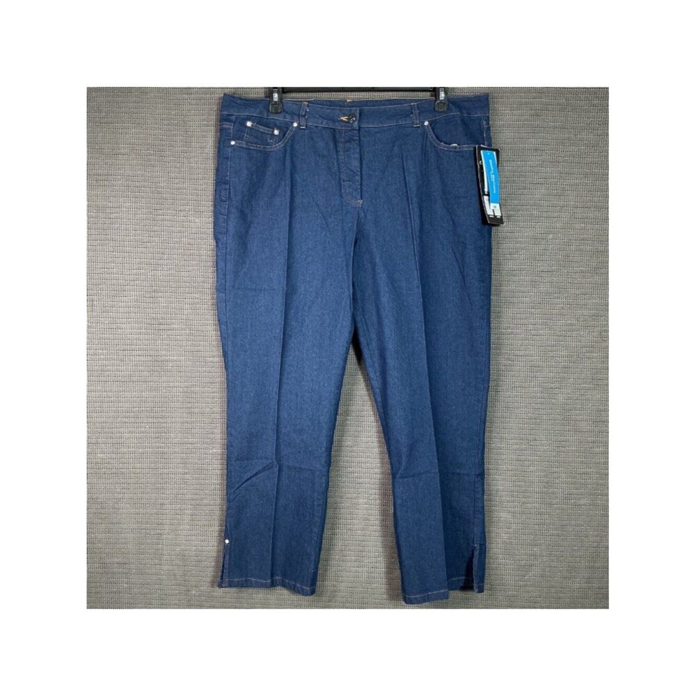 Cathy Daniels Women's Jeans Tummy Reducer Panel Size 18W Dark Wash Denim Stretch